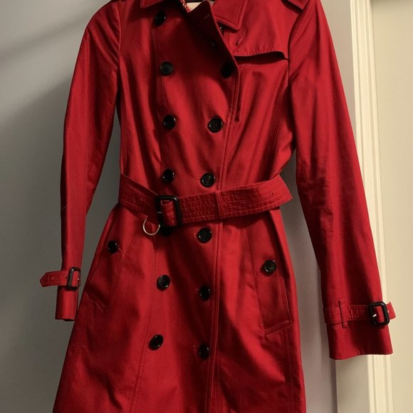 Burberry red trench